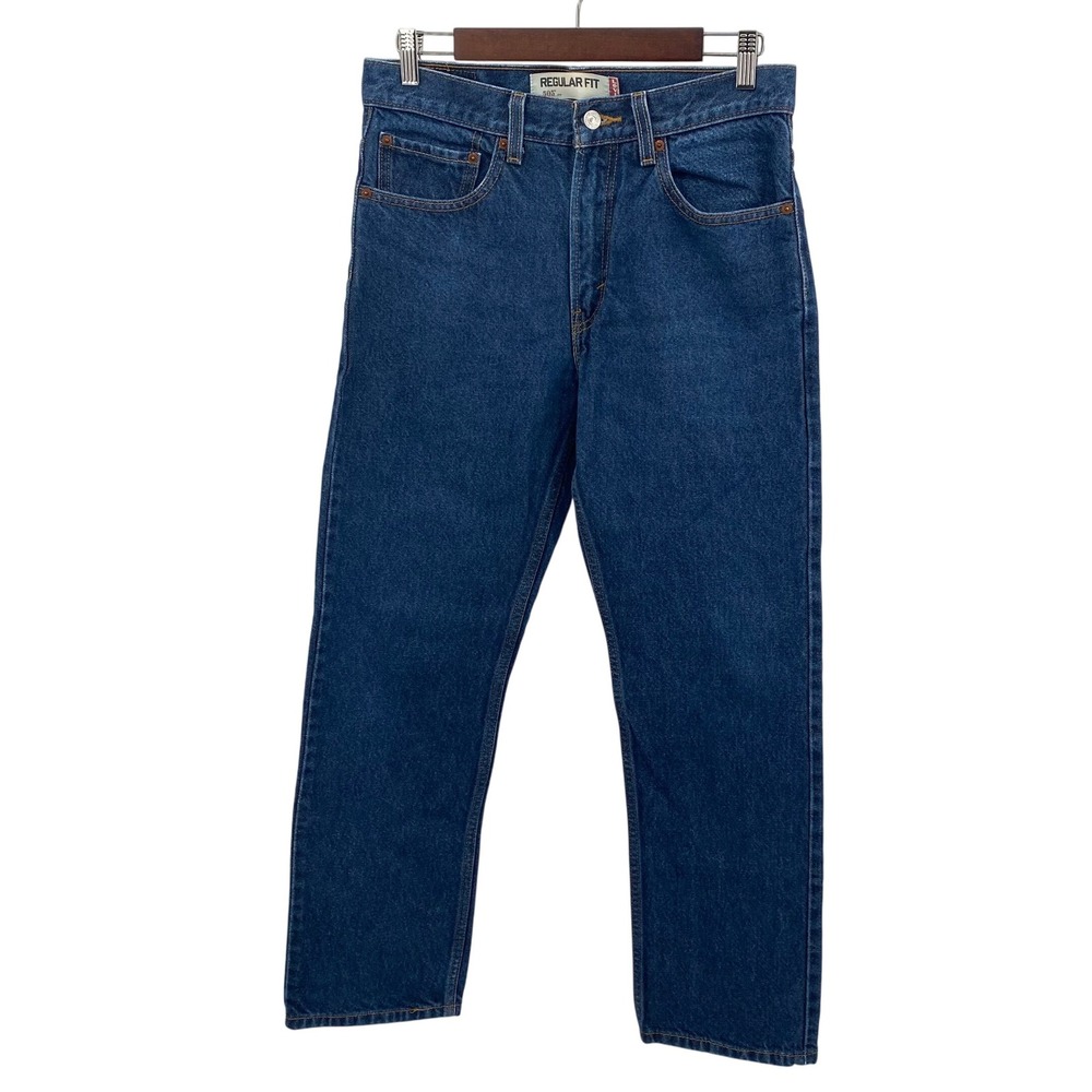 Levi's Mens W31 L30 505 Denim Jeans Dark‎ Blue Classic Style Regular Fit